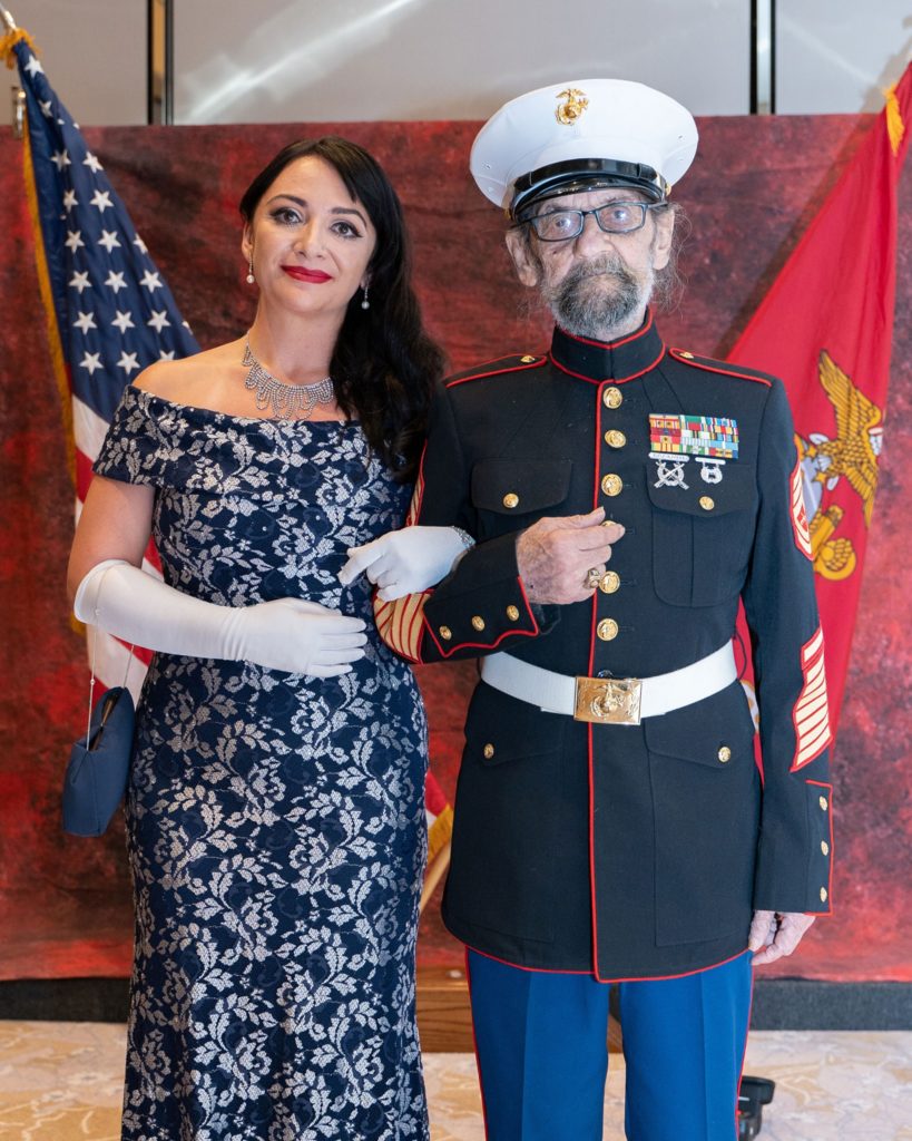 Vero Travel Nurse Honors Veteran at Guam Marine Corps Ball